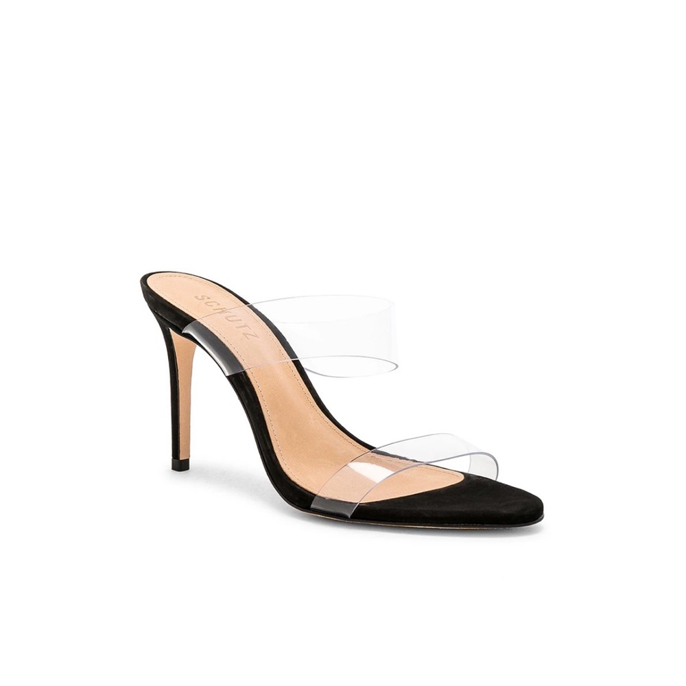 SCHUTZ Black Heels with Transparent Upper; slightly only inside the house